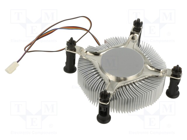 Heatsink: extruded; 12VDC; aluminium; 39.8m3/h; H: 26.92mm