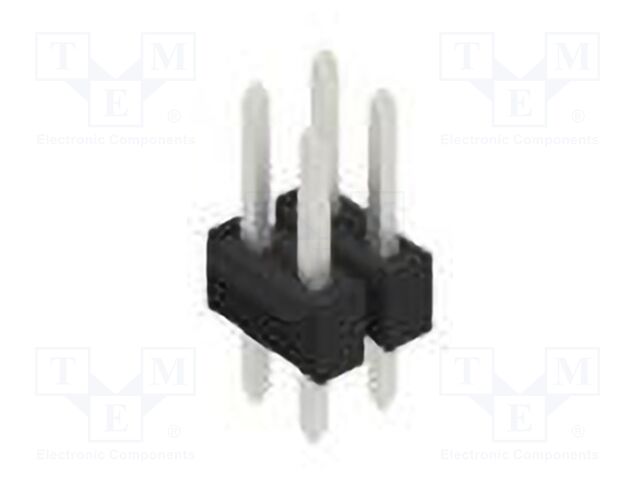 Connector: pin strips; pin header; male; PIN: 4; 2.54mm; THT; 2x2