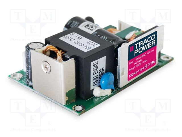 Power supply: switching; open; 45W; 90÷264VAC; OUT: 1; Uout: 48VDC