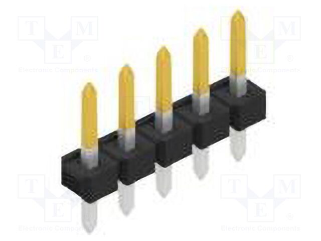 Connector: pin strips; pin header; male; PIN: 5; 2.54mm; THT; 1x5