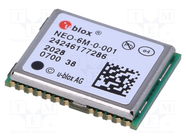 Module: GPS; ±2m; NMEA,RTCM,UBX; -161dBm; 2.7÷3.6VDC; SMD; -40÷85°C