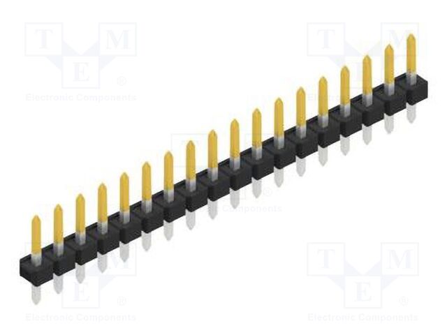 Connector: pin strips; pin header; male; PIN: 18; 2.54mm; THT; 1x18