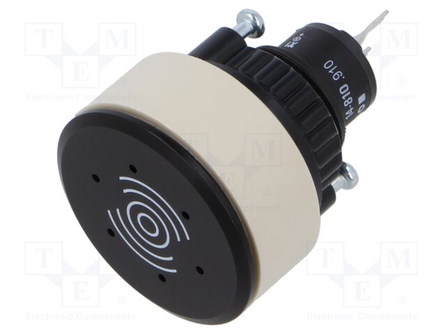 Transducer, Buzzer, Continuous, 24 Vdc, 95 dBA, 25 mA, 2.8 kHz