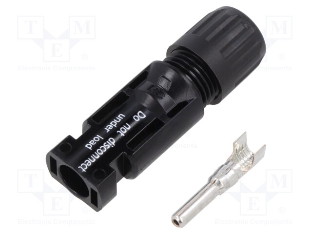 Connector: solar; male; straight; 10mm2; crimped; photovoltaics