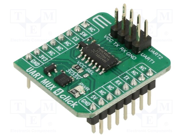Click board; analog multiplexer; UART; 74HC4066D; 3.3VDC,5VDC