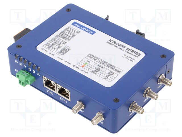 Router; 4G LTE; 9÷36VDC; on panel; Enclos.mat: metal; -40÷75°C