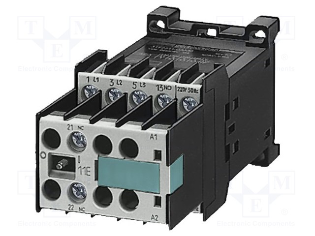 Contactor: 3-pole; NO x3; Auxiliary contacts: NC x2,NO x2; 24VDC