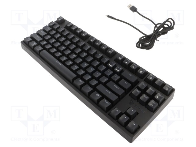 Keyboard; black; USB A,USB C; Features: mechanical keyboard,RGB