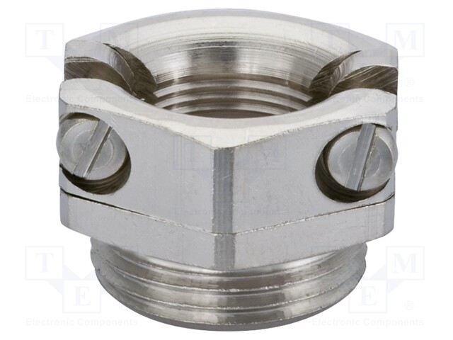 T-bolt clamp; nickel plated brass; Thread len: 11mm; Gland: PG48