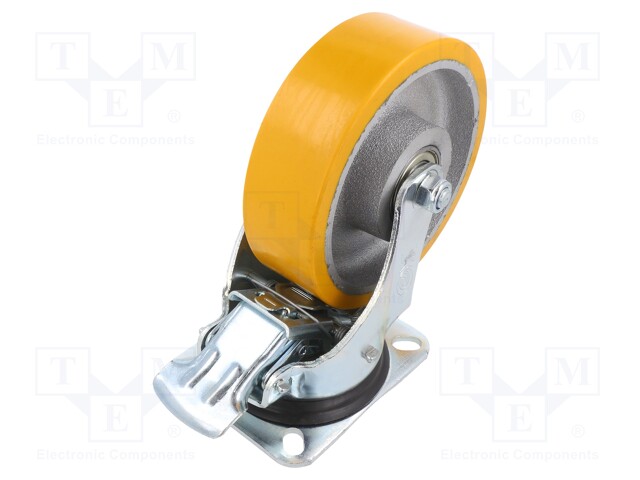 Transport wheel; Ø: 160mm; W: 50mm; H: 200mm; torsional with lock
