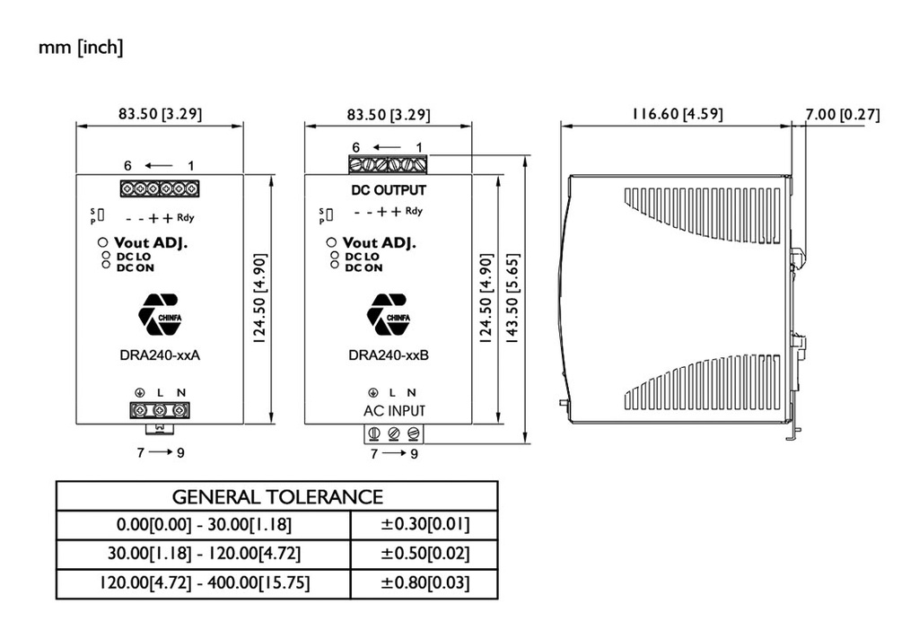 Power supply: switching; for DIN rail; 240W; 24VDC; 10A; IP20; 3kV