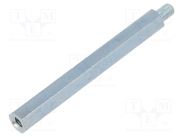 Screwed spacer sleeve; 70mm; hexagonal; steel