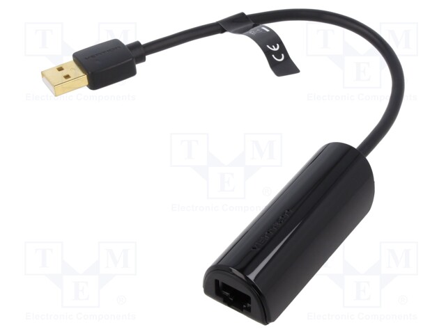 USB to Fast Ethernet adapter; USB 2.0; black; 0.15m