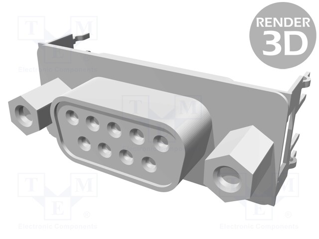 D-Sub; PIN: 9; socket; female; THT; Series: AMPLIMITE