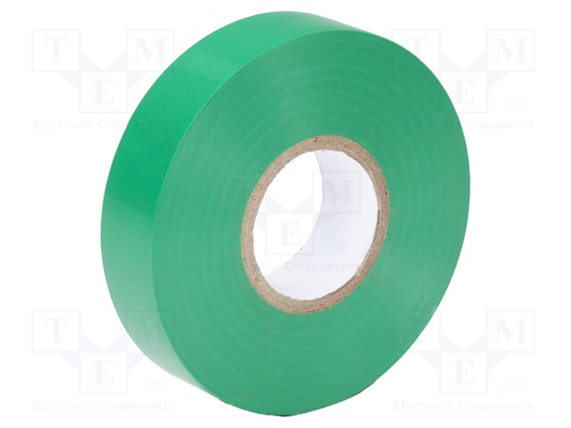 Tape: electrical insulating; W: 19mm; L: 20m; Thk: 0.15mm; green