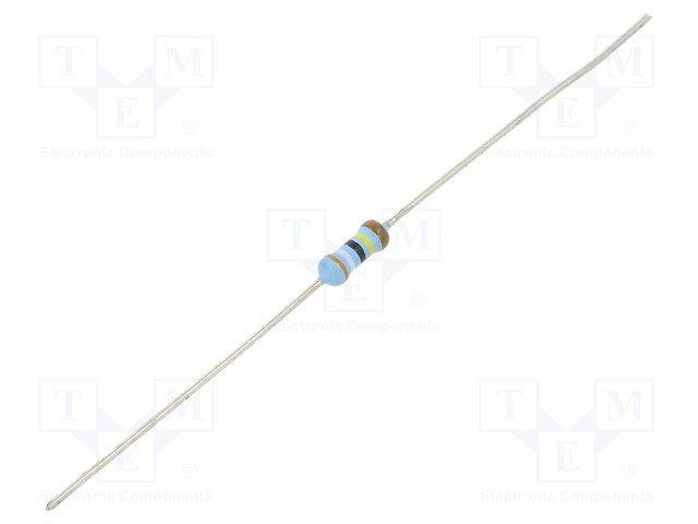 Resistor: thin film; THT; 3.9MΩ; 600mW; ±5%; Ø2.5x6.5mm; 50ppm/°C