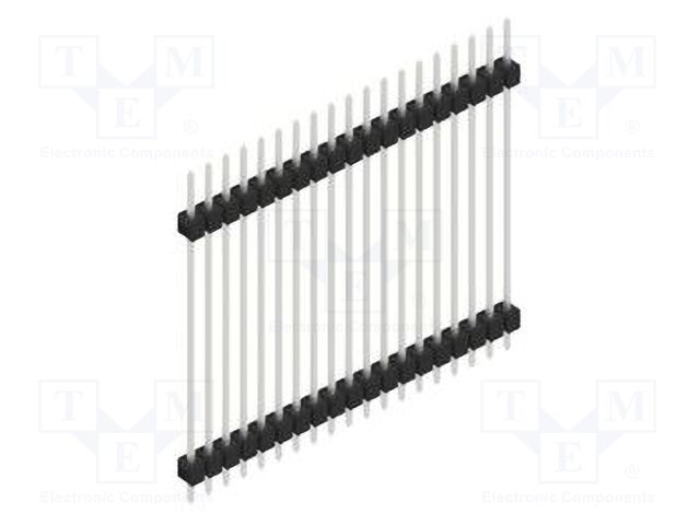 Connector: pin strips; pin header; male; PIN: 19; 2.54mm; THT; 1x19