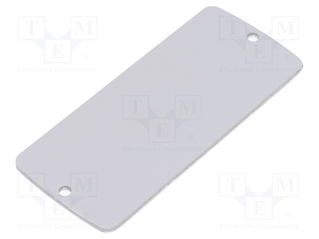 Front panel; aluminium; W: 36.9mm; L: 85.8mm; Thk: 2mm