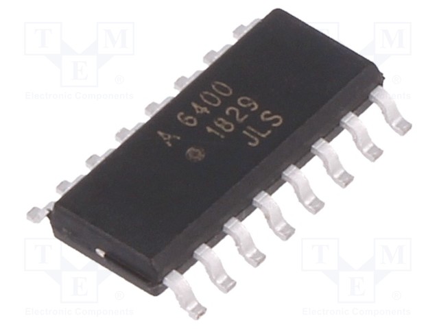 Optocoupler; SMD; Channels: 4; Out: gate; 2.5kV; 15Mbps; SO16