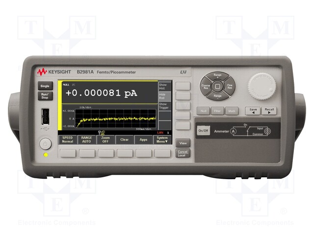 Femto-/ picoammeter; LCD 4,3" 6,5 digits; Sampling: 20000 rdg/s