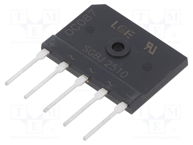 Three-phase bridge rectifier; Urmax: 1kV; If: 25A; Ifsm: 300A; SGBJ