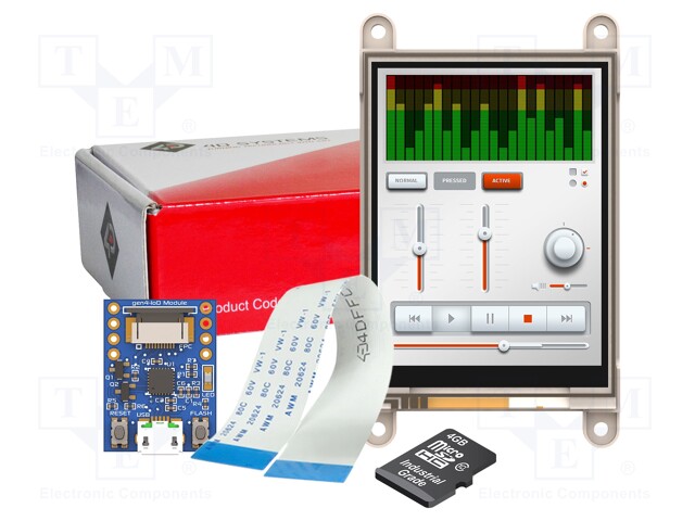 Dev.kit: with display; TFT; 3.2"; 320x240; Display: graphical; SPI
