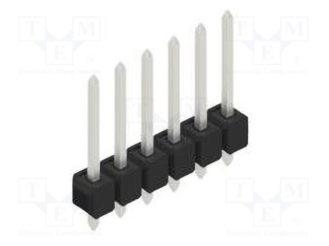 Connector: pin strips; pin header; male; PIN: 6; 2.54mm; THT; 1x6
