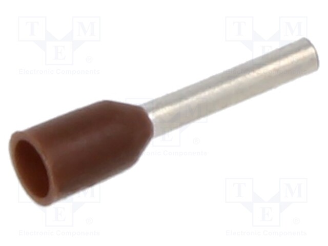 Tip: bootlace ferrule; insulated; copper; 0.14mm2; 6mm; tinned