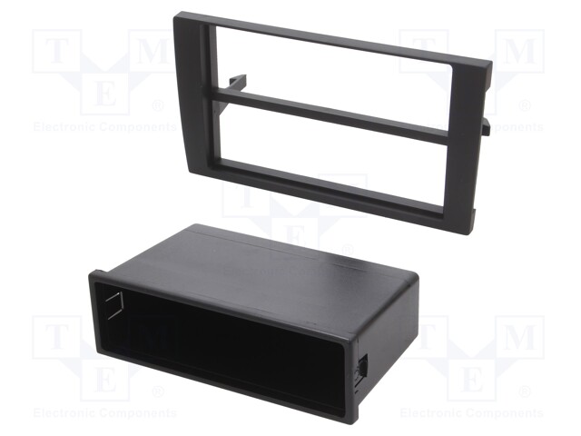 Radio mounting frame; Audi,Seat; 2 DIN; black