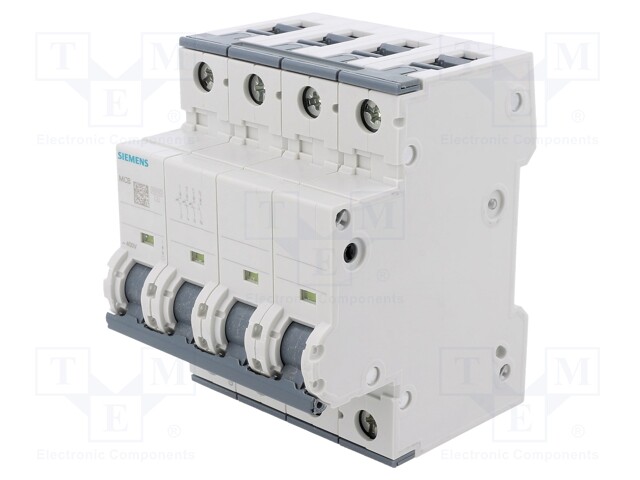 Circuit Breaker, MCB, 5SY4, 3P+N, 10 kA, 400 V, 10 A
