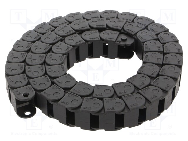 Cable chain; Series: 08; Bend.rad: 25mm; L: 1000mm; Int.height: 15mm