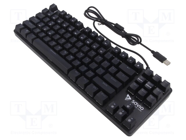 Keyboard; black,blue; USB A; wired,US layout; 1.8m