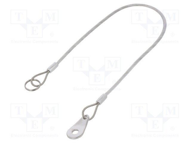 Retaining cable; Plating: PVC; Mat: stainless steel; 150mm
