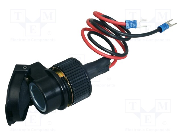Car lighter socket adapter; car lighter socket x1; 10A; black