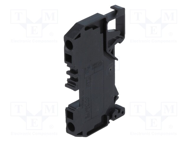 Splice terminal: rail; 0.08÷2.5mm2; ways: 1; terminals: 2; black