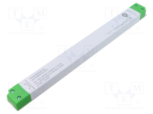 Power supply: switching; LED; 150W; 24VDC; 6.25A; 220÷240VAC; OUT: 1