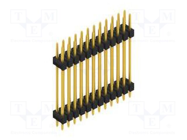 Connector: pin strips; pin header; male; PIN: 24; 2.54mm; THT; 2x12