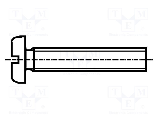 Screw; M4x12; DIN: 85A; Head: cheese head; slotted; polyamide