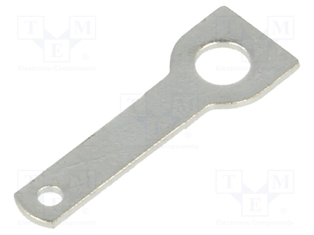 Terminal: flat; 2.8mm; 0.5mm; male; M2,5; screw; brass; tinned