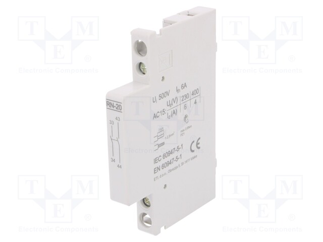Auxiliary contacts; Series: R; Leads: screw terminals