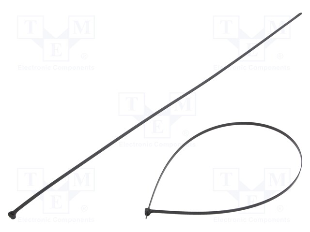 Cable tie; with a metal clasp; L: 780mm; W: 7mm; polyamide; 534N