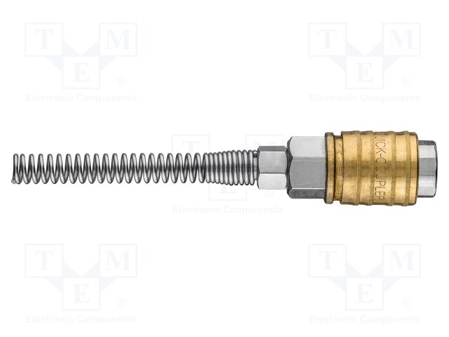 Quick connection coupling; brass; Øint: 4mm; Øout: 6mm