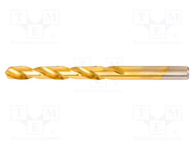 Drill bit; for metal; Ø: 1mm; L: 34mm; high speed steel; 5pcs.