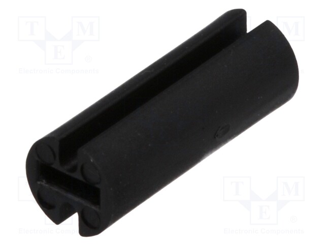 Spacer sleeve; LED; Øout: 4.5mm; ØLED: 3mm; L: 12mm; black; UL94V-2