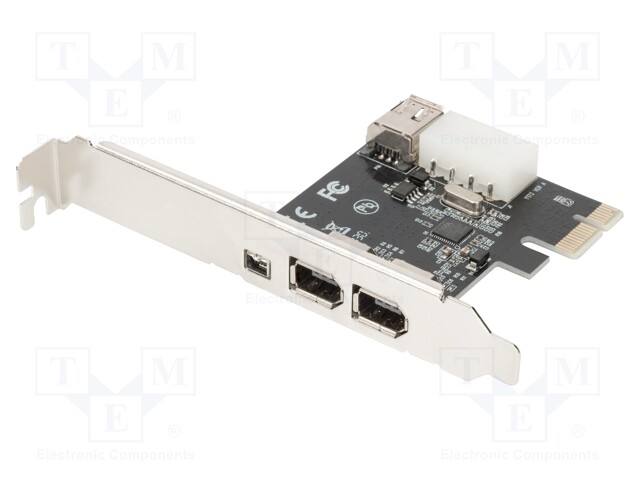PC extension card: PCIe; 6pin Firewire x2,9pin Firewire