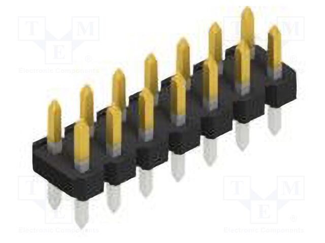 Connector: pin strips; pin header; male; PIN: 14; 2.54mm; THT; 2x7