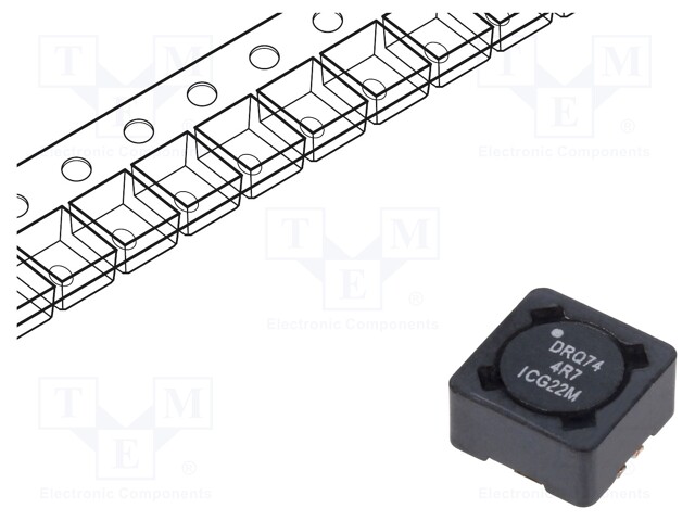 Inductor: wire; SMD; 4.7uH; Ioper: 3.34A; 25.4mΩ; ±20%; Isat: 4.37A