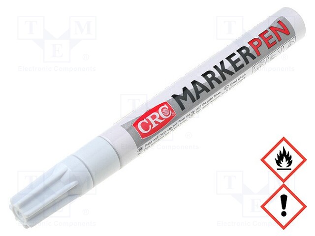 Marker: paint marker; white; MARKER PEN; Tip: round; 3mm