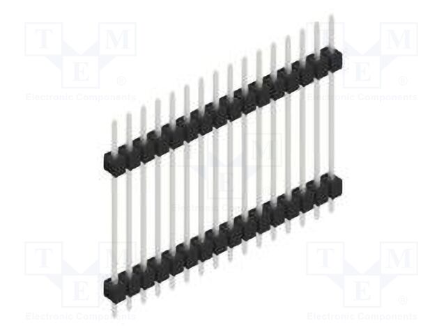 Connector: pin strips; pin header; male; PIN: 16; 2.54mm; THT; 1x16