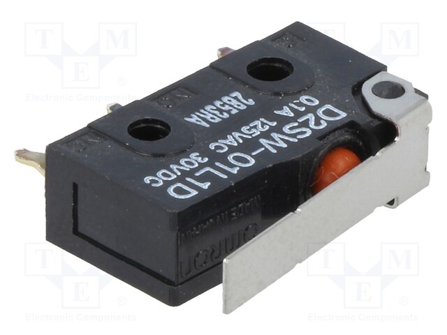 Microswitch SNAP ACTION; with lever; SPDT; 0.1A/125VAC; ON-(ON)
